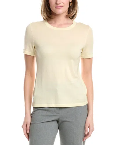Anne Klein Luxe Washable Merino Wool T-shirt In Neutral