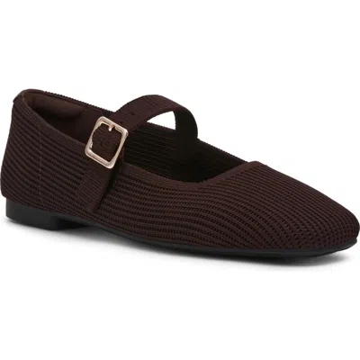 Anne Klein Mabel Mary Jane Flat In Brown