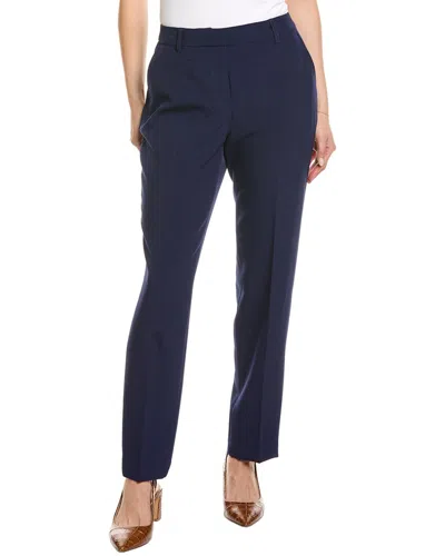 Anne Klein Madison Crepe Fly Front Slash Pocket Pant In Blue