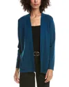 Anne Klein Malibu Open Front Cardigan In Blue
