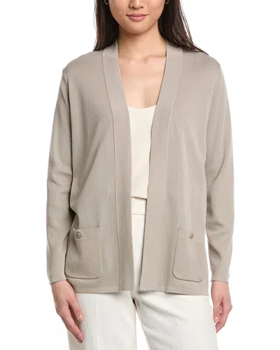 Anne Klein Malibu Cardigan In Gray