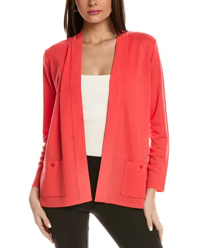 Anne Klein Malibu Cardigan In Red