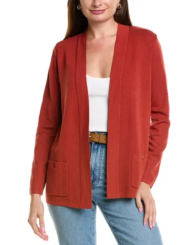 Anne Klein Malibu Cardigan In Red