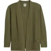 Anne Klein Malibu Open Front Cardigan In Green