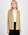 Anne Klein Malibu Open-front Cardigan In Coffee Cream