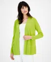 Anne Klein Malibu Open Front Cardigan In Sprout