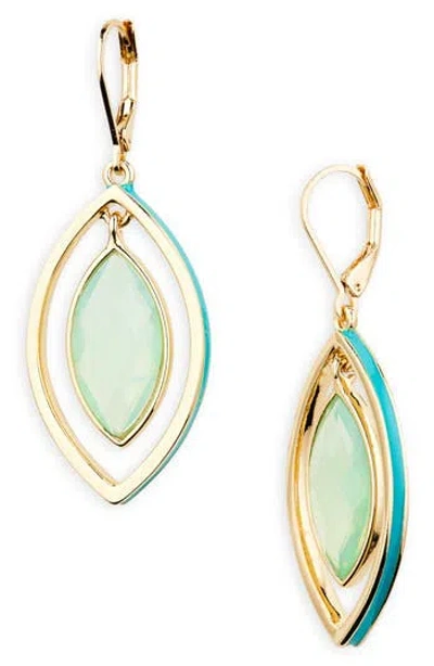 Anne Klein Marquise Orbital Drop Earrings In Gold