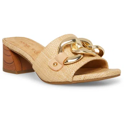Anne Klein Marri Womens Chain Heels In Brown