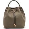 Anne Klein Medium Bucket Bag With Pouch In Gray