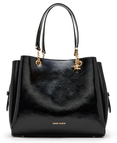 Anne Klein Medium Convertible Tote Bag In Black