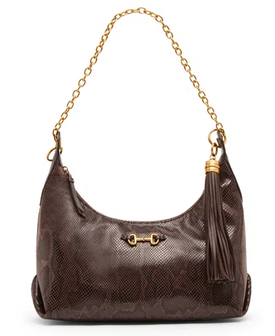 Anne Klein Medium Curved Shoulder Handbag In Brown