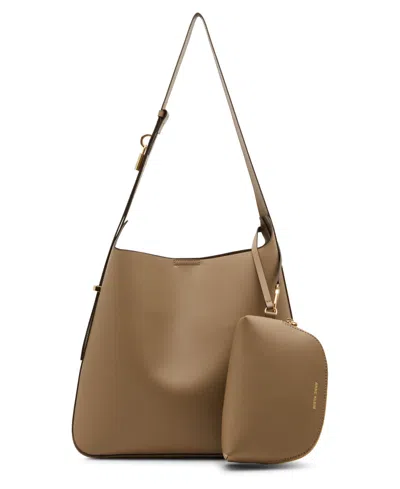 Anne Klein Medium Hobo Tote Bag In Sand