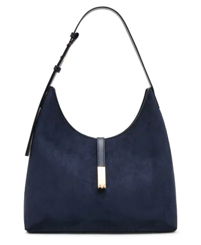 Anne Klein Medium Relaxed Crescent Adjustable Hobo Handbag In Blue