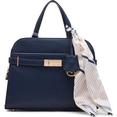 Anne Klein Medium Satchel With Scarf In Blue