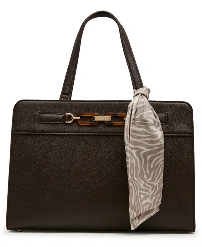 Anne Klein Medium Triple Compartment Tote Handbag In Brown