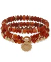 Anne Klein Metal-tone 3-pc. Set Colored Beaded Stretch Bracelet