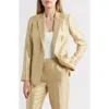 Anne Klein Metallic Blazer In Safari