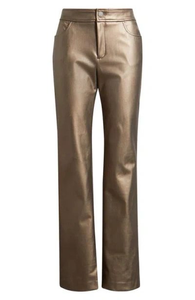 Anne Klein Metallic Faux Leather Bootleg Pants