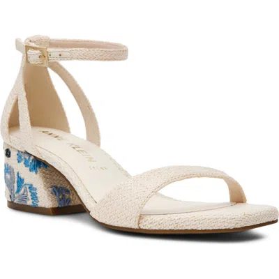 Anne Klein Mia Ankle Strap Sandal In White