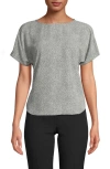 Anne Klein Microdot Short Sleeve Top In Anne White/anne Black