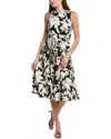 Anne Klein Midi Dress In Black