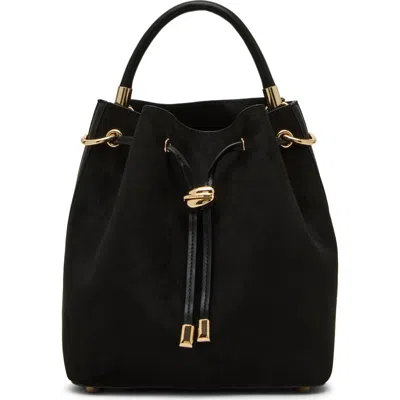 Anne Klein Midi Shoulder Bucket Bag In Black