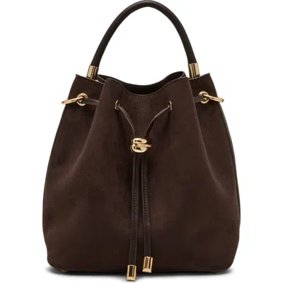 Anne Klein Midi Shoulder Bucket Bag In Brown