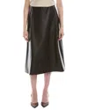 Anne Klein Womens Flared Pull On Midi Skirt P Xxs Xxl In Brown
