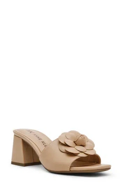 Anne Klein Milstone Flower Sandal In Biscotti Pu