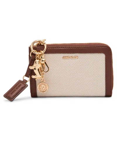 Anne Klein Mini Bifold Charm Wallet In Brown