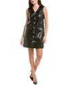 Anne Klein Coated Sleeveless Dress In Black