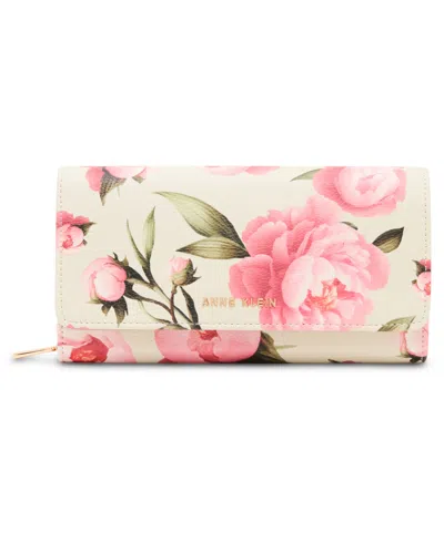 Anne Klein Mini Floral Crossbody Bag In Pink