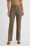 Anne Klein Mini Houndstooth Pants In Vicuna Multi