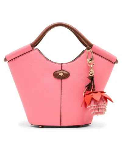 Anne Klein Mini Top Handle Tote Handbag In Pink
