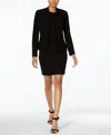 Anne Klein Missy Petite Executive Collection Shawl-collar Sleeveless Sheath Dress Suit, Created For Macy's