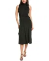 ANNE KLEIN ANNE KLEIN MOCK NECK MIDI DRESS