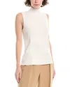 Anne Klein Mock Neck Sweater In White