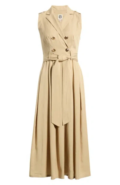Anne Klein Modern Trench Sleeveless Dress In Neutral