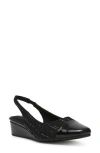 Anne Klein Genetta Slingback Pump In Black Boucle