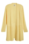 Anne Klein Monterey Peplum Cardigan In Golden Yellow