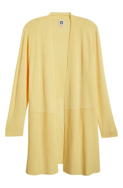 Anne Klein Monterey Peplum Cardigan In Golden Yellow