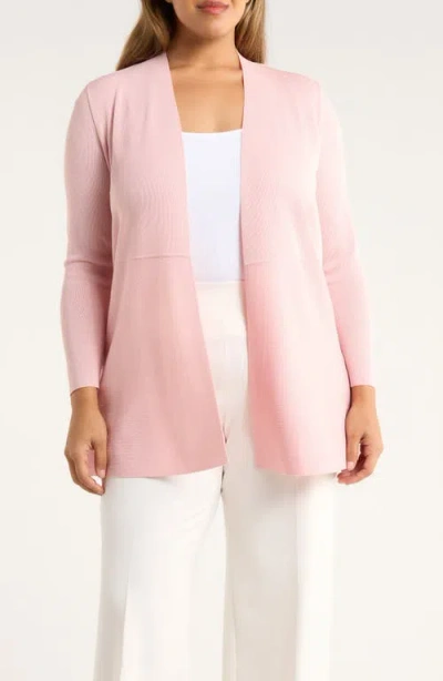 Anne Klein Montery Longline Cardigan In Pink