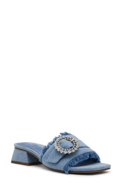 Anne Klein Nahla Slide Sandal In Denim