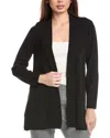 Anne Klein Malibu Open Front Cardigan In Black