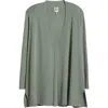 Anne Klein Napa Open Front Longline Cardigan In Eucalyptus