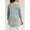 Anne Klein Napa Open Front Longline Cardigan In Soft Aloe