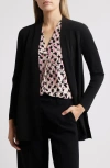 Anne Klein Nappa Open Front Cardigan In Anne Black