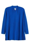 Anne Klein Nappa Open Front Cardigan In Santorini Blue