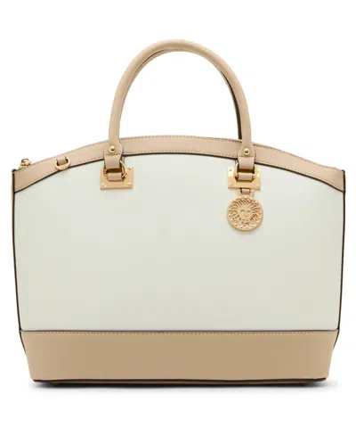 Anne Klein New Recruits Dome Large Satchel Bag In Beige