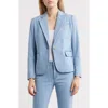 Anne Klein Notch Collar Denim Blazer In Huntington Wash